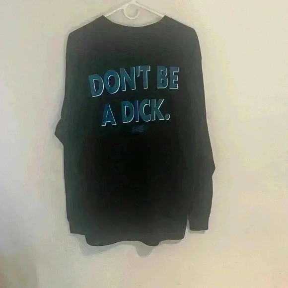 Gildan Men's Large T-Shirt Dick Is A Cowboys Fan Don't Be A Dick Long Sleeve - Picture 2 of 9